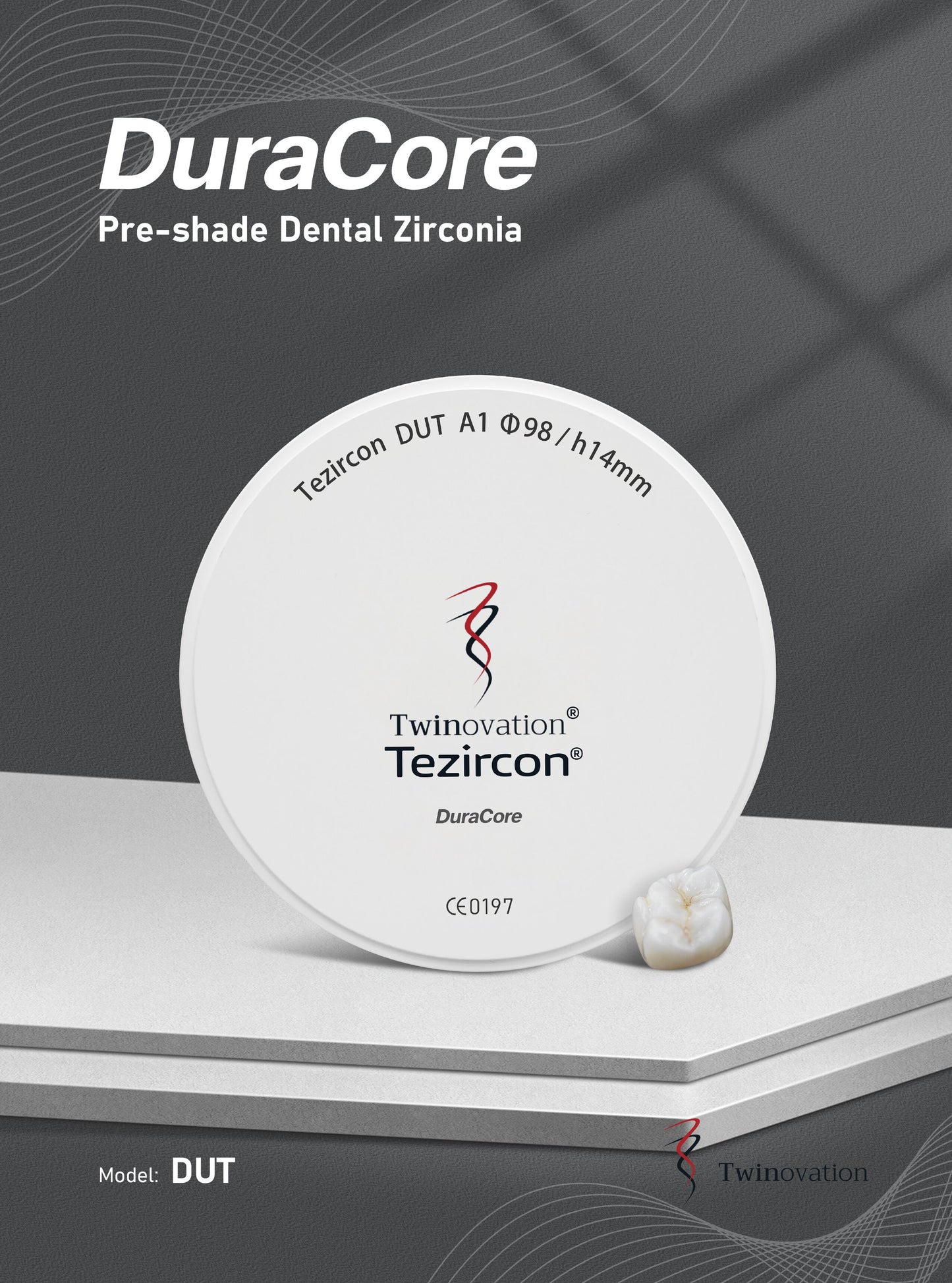 Tezircon  DUT DuraCore Pre-shade & Ultra-transparent White  Dental Zirconia