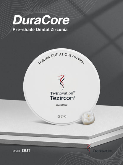 Tezircon  DUT DuraCore Pre-shade & Ultra-transparent White  Dental Zirconia
