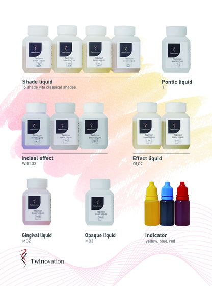 Tezircon zirconia shading liquids